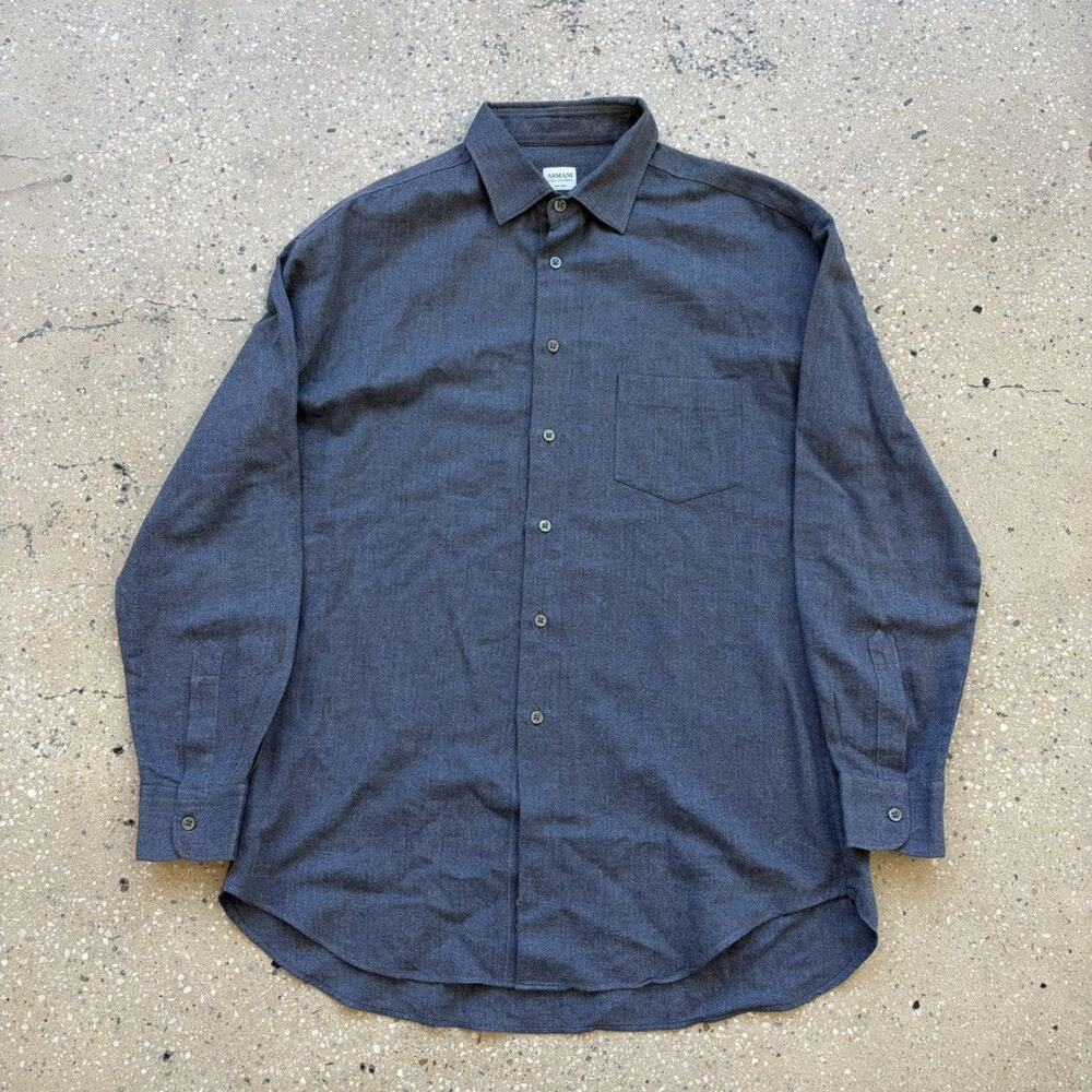 Vintage Armani Collezioni Grey Cotton Shirt
